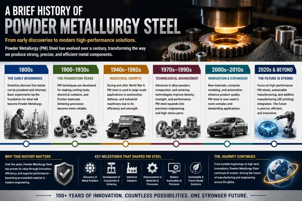 a brief history of powder metallurgy steel