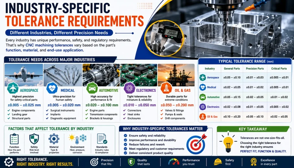 industry specific tolerance requirments