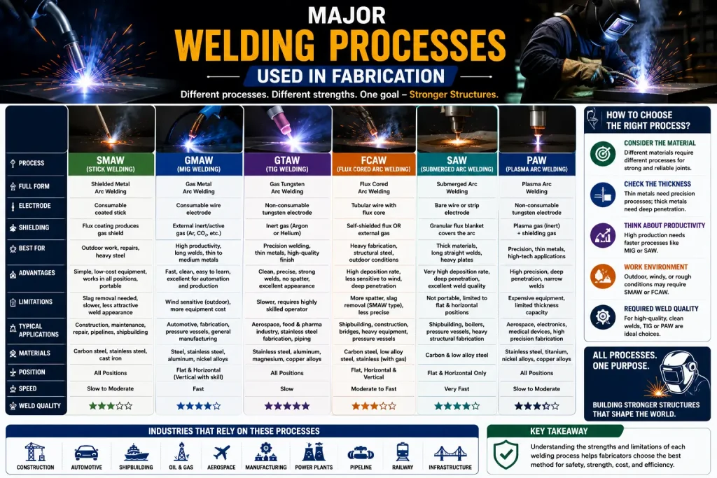 major welding processes