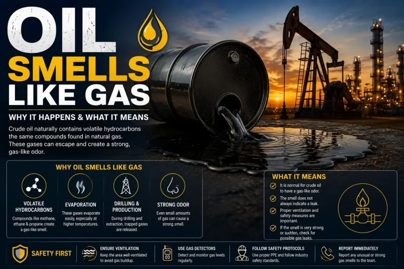 oil smells like gas