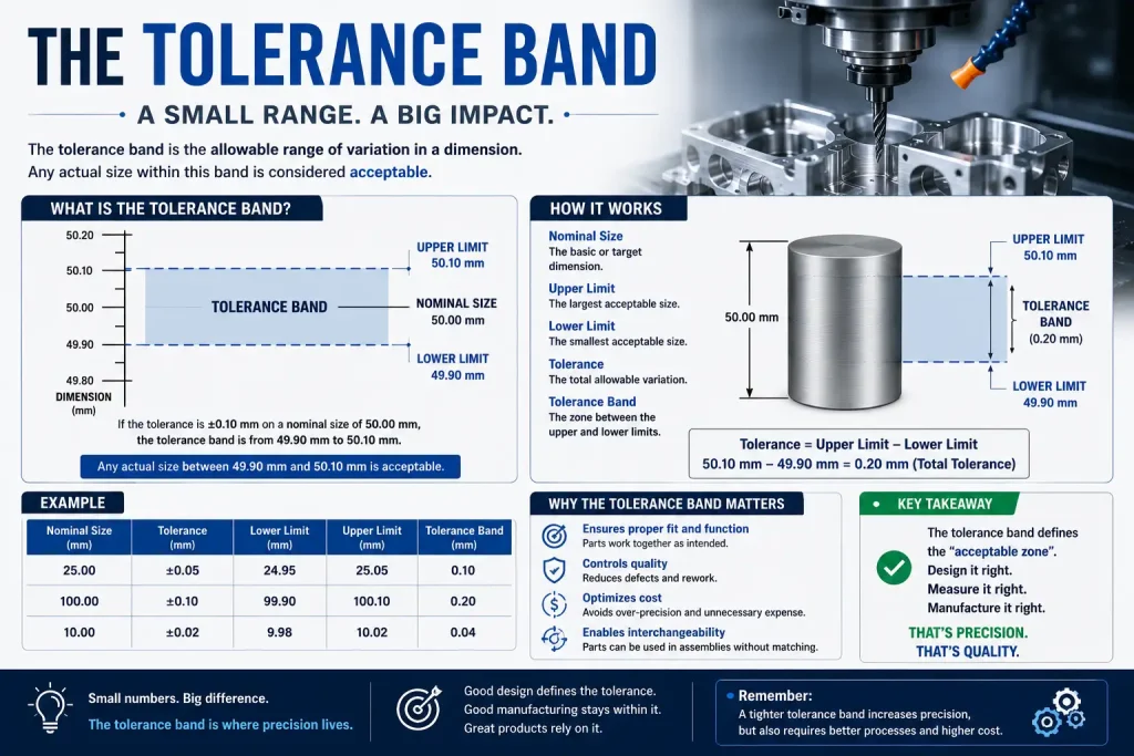 the tolerance band