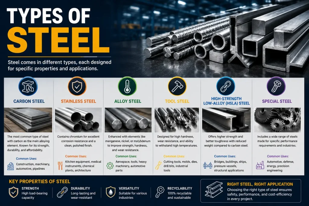 types of steel
