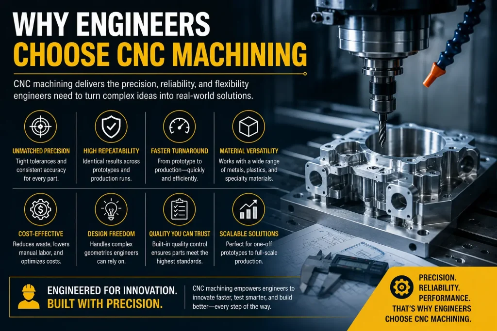 why engineers choose cnc machining