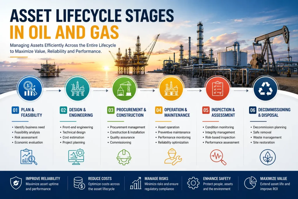 asset lifecycle stages in oil and gas