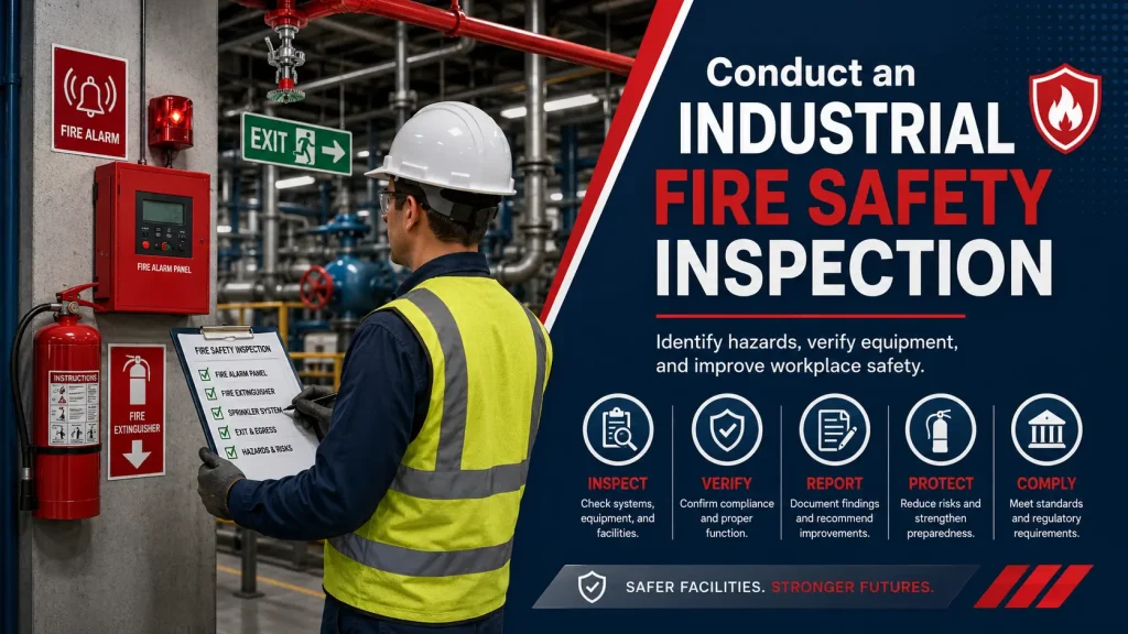 conduct a industrial fire safety inspection