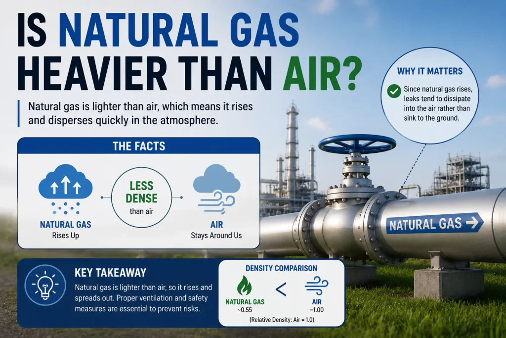 is natural gas heavier than air