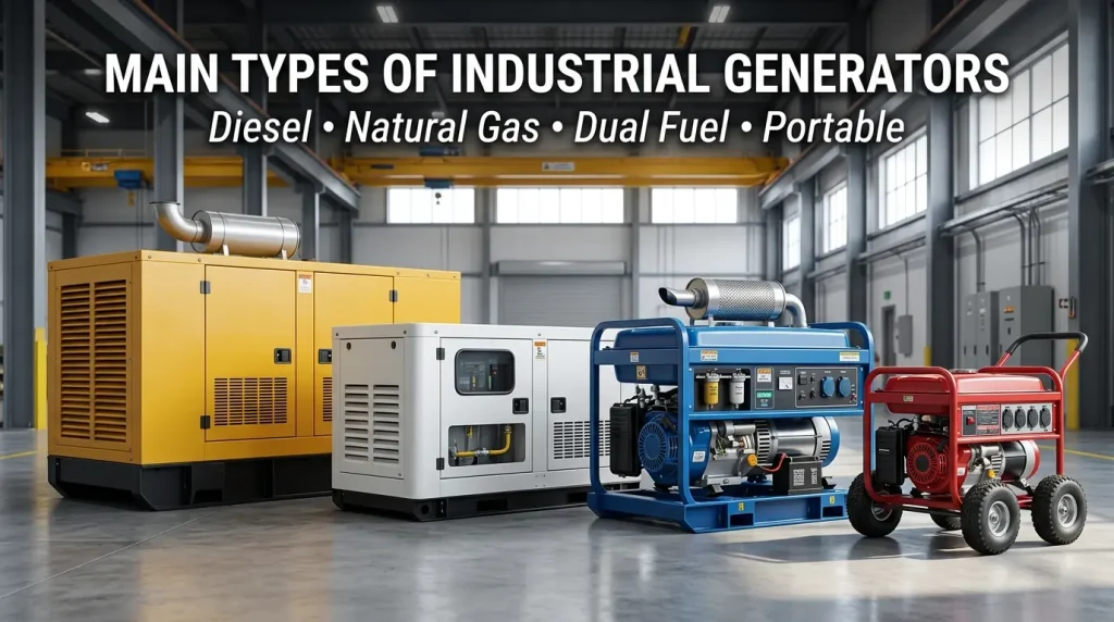 main types of industrial generators
