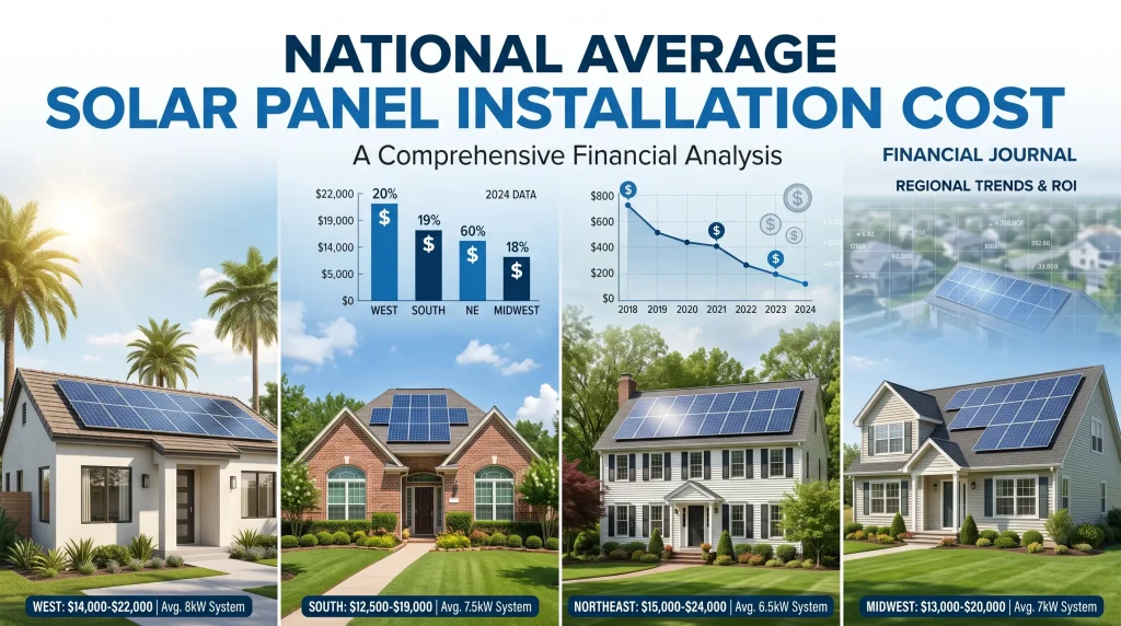 national average solar panel installation cost