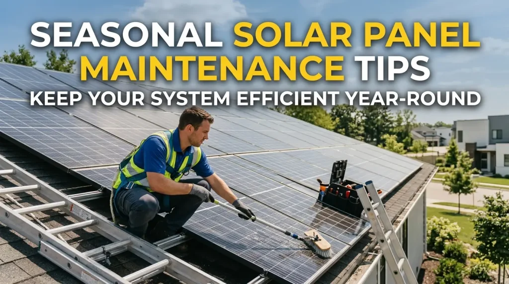 seasonal solar panel maintenance tips