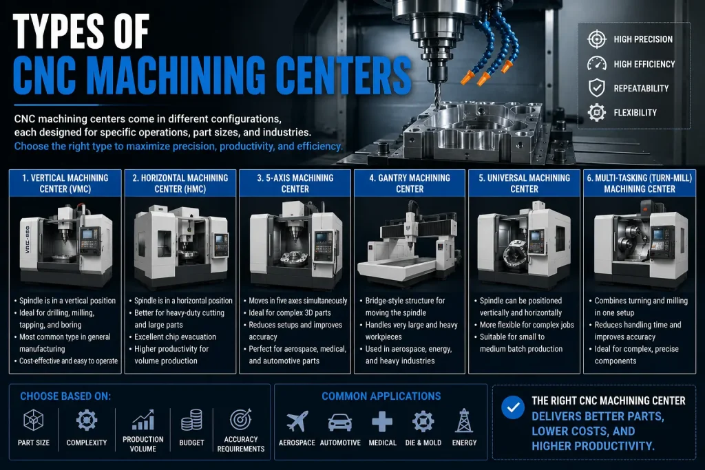 types of cnc machining centers
