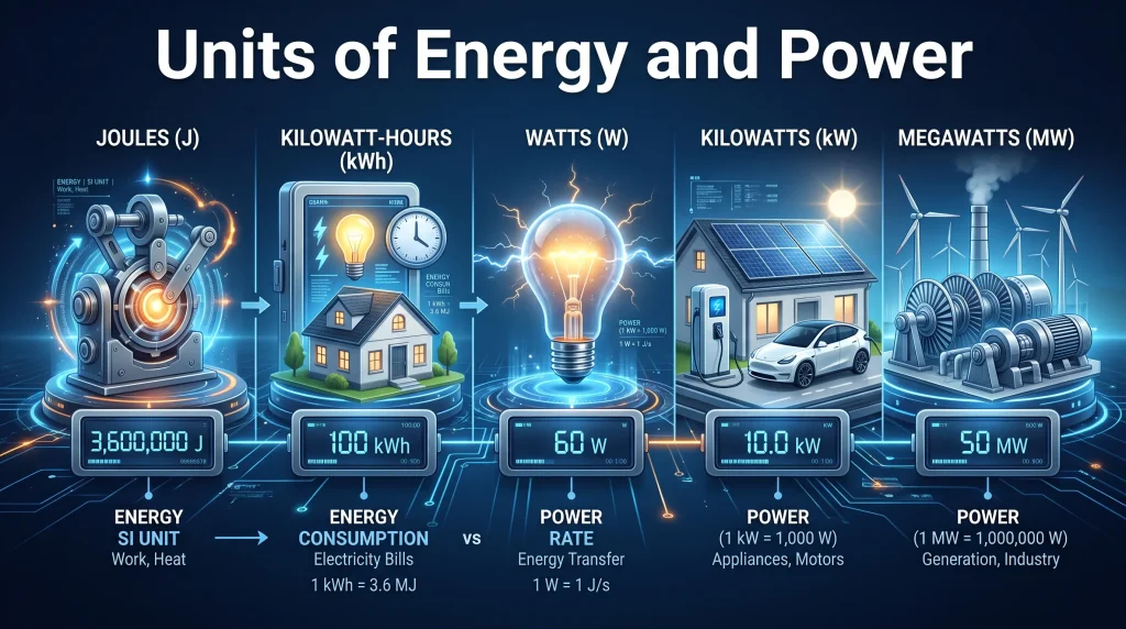 units of energy and power