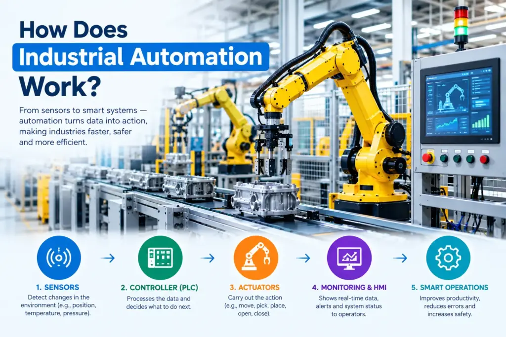 how does industrial automation work