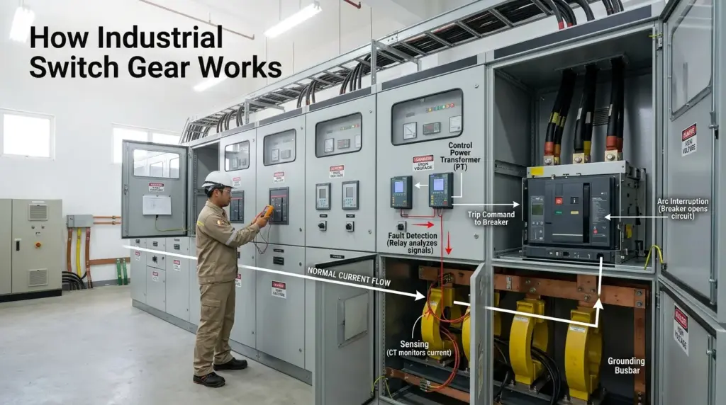 how industrial switch gear works