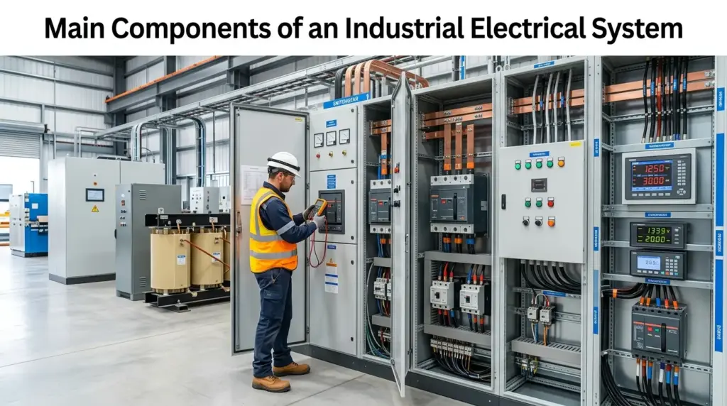 main components of an industrial electrical system