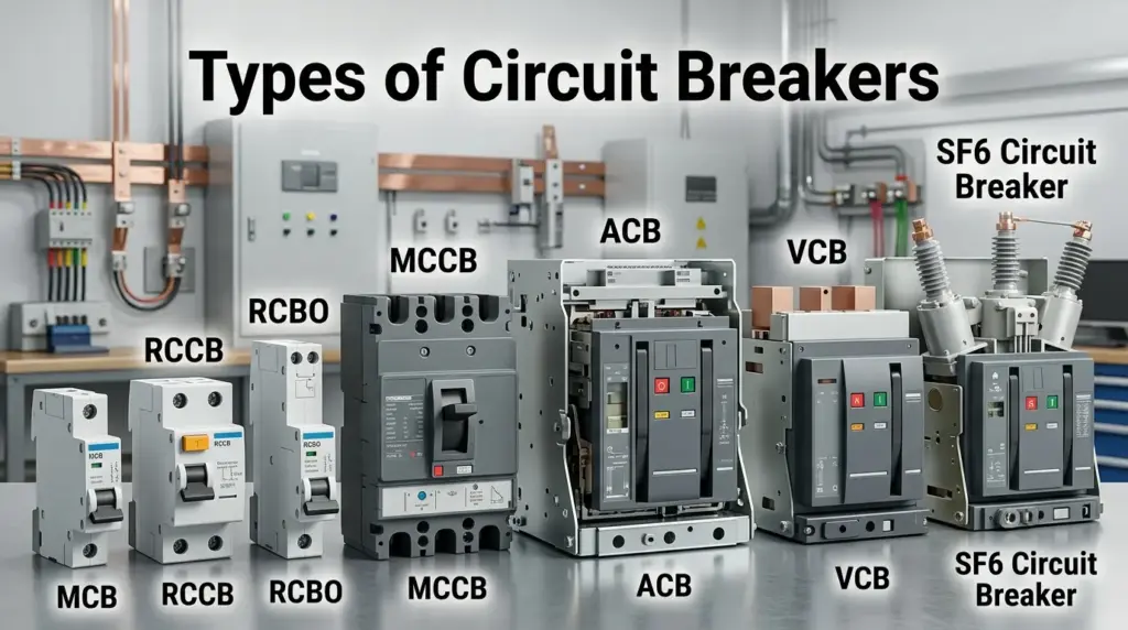 types of circuit breakers