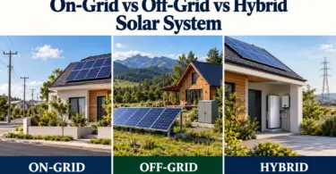on-grid, off-grid, and hybrid solar systems