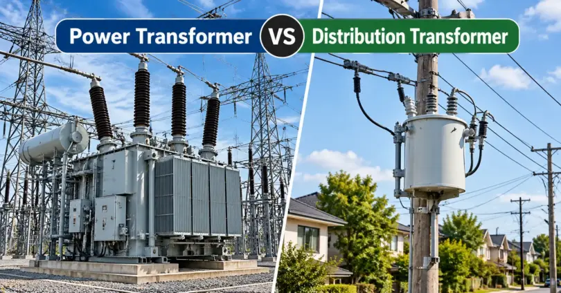 power transformer vs distribution transformer
