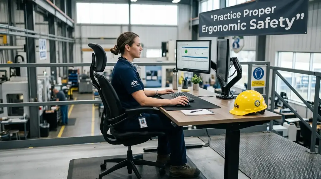 practice proper ergonomic safety