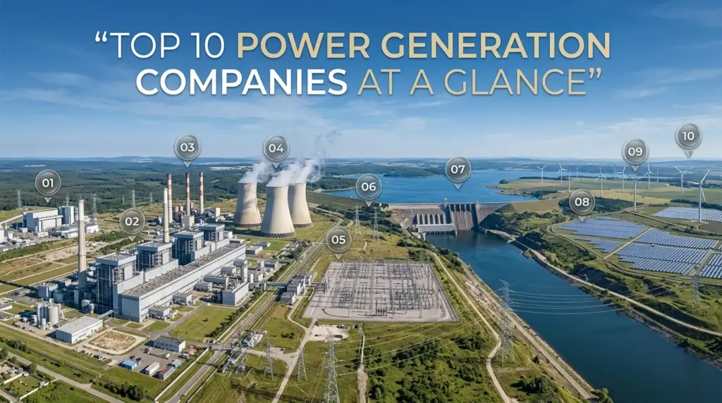 top 10 power generation companies at a glance